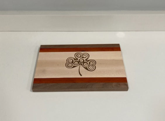 Walnut, Maple and Paduak edge grain.